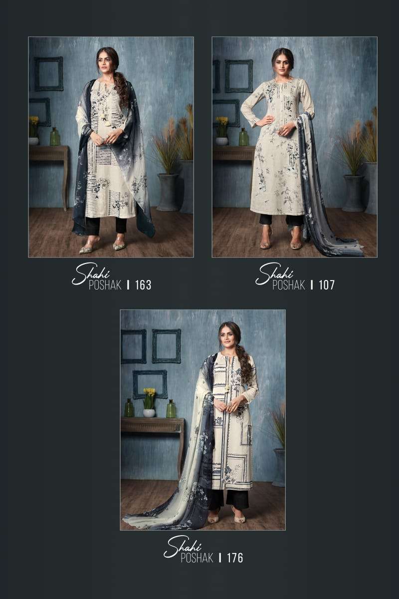 SHAHI POSHAK BY SAHIBA FABRICS BEAUTIFUL SUITS COLORFUL STYLISH FANCY CASUAL WEAR & ETHNIC WEAR COTTON SATIN PRINT WITH MIRROR WORK DRESSES AT WHOLESALE PRICE