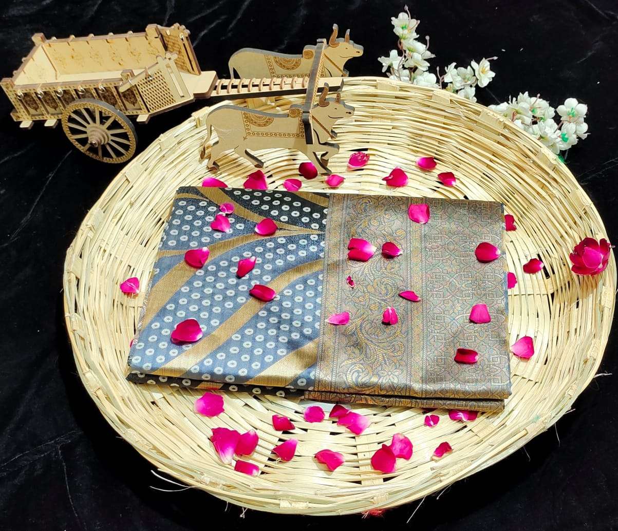 BANDHANI WEAVING BY FASHID WHOLESALE 01 TO 02 SERIES SF INDIAN TRADITIONAL WEAR COLLECTION BEAUTIFUL STYLISH FANCY COLORFUL PARTY WEAR & OCCASIONAL WEAR ART SILK SAREES AT WHOLESALE PRICE
