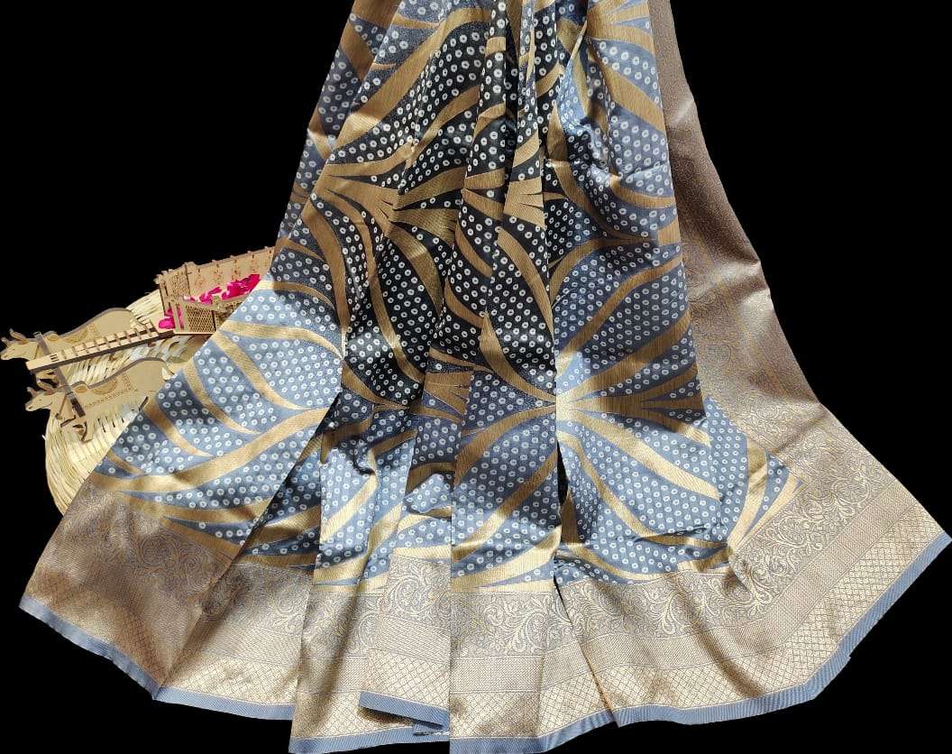 BANDHANI WEAVING BY FASHID WHOLESALE 01 TO 02 SERIES SF INDIAN TRADITIONAL WEAR COLLECTION BEAUTIFUL STYLISH FANCY COLORFUL PARTY WEAR & OCCASIONAL WEAR ART SILK SAREES AT WHOLESALE PRICE
