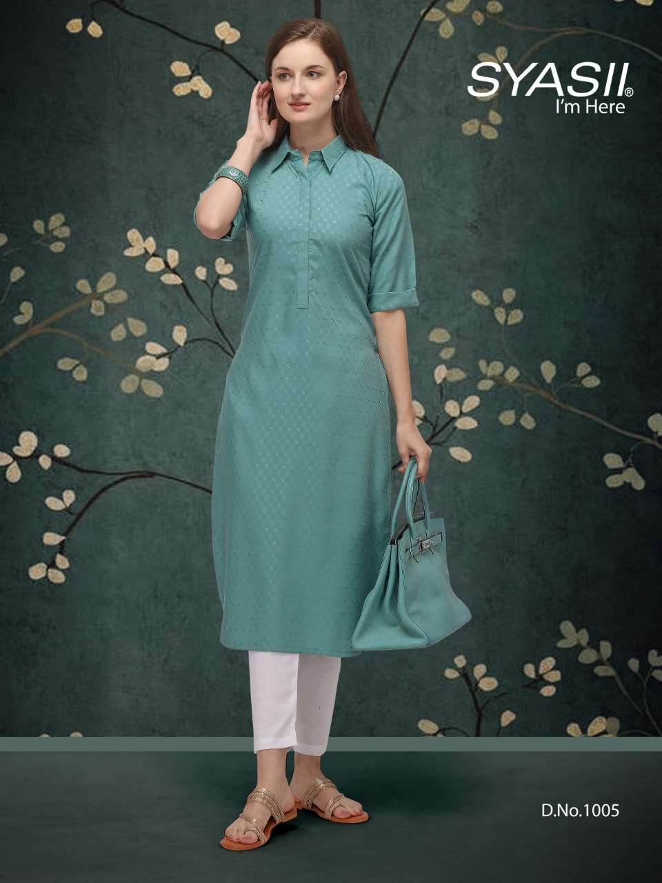 CLASSIC BY SYASII 1001 TO 1006 SERIES STYLISH FANCY BEAUTIFUL COLORFUL CASUAL WEAR & ETHNIC WEAR AURA COTTON KURTIS AT WHOLESALE PRICE