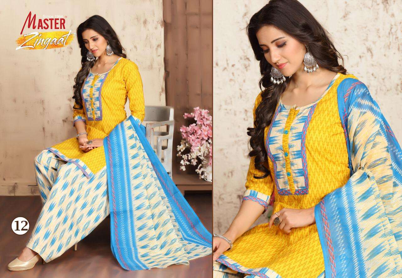 ZINGAAT BY MASTER 01 TO 16 SERIES BEAUTIFUL SUITS COLORFUL STYLISH FANCY CASUAL WEAR & ETHNIC WEAR FANCY DRESSES AT WHOLESALE PRICE