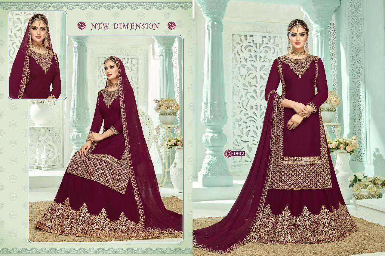 MALANG BY A.M. CREATION 1801 TO 1804 SERIES BEAUTIFUL SUITS COLORFUL STYLISH FANCY CASUAL WEAR & ETHNIC WEAR HEAVY GEORGETTE DRESSES AT WHOLESALE PRICE