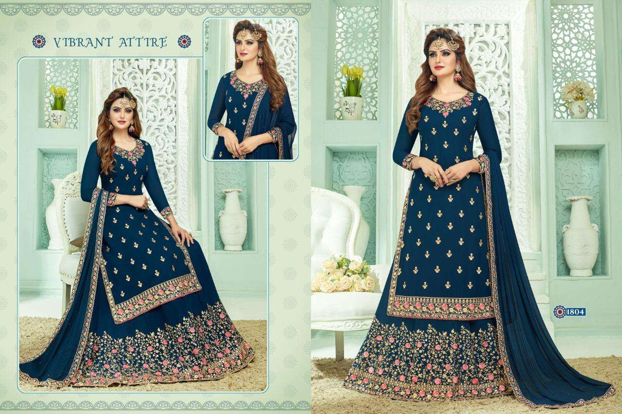 MALANG BY A.M. CREATION 1801 TO 1804 SERIES BEAUTIFUL SUITS COLORFUL STYLISH FANCY CASUAL WEAR & ETHNIC WEAR HEAVY GEORGETTE DRESSES AT WHOLESALE PRICE