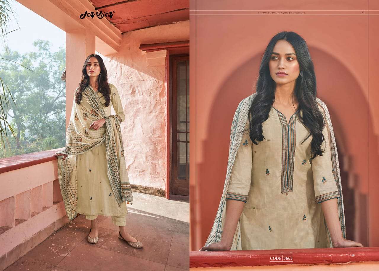 SUMMER RAGE BY JAY VIJAY PRINTS 5661 TO 5670 SERIES BEAUTIFUL SUITS COLORFUL STYLISH FANCY CASUAL WEAR & ETHNIC WEAR PURE COTTON EMBROIDERED DRESSES AT WHOLESALE PRICE