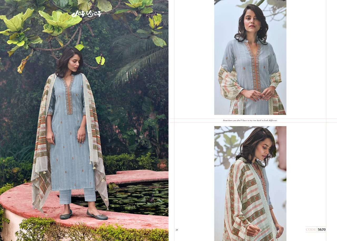 SUMMER RAGE BY JAY VIJAY PRINTS 5661 TO 5670 SERIES BEAUTIFUL SUITS COLORFUL STYLISH FANCY CASUAL WEAR & ETHNIC WEAR PURE COTTON EMBROIDERED DRESSES AT WHOLESALE PRICE