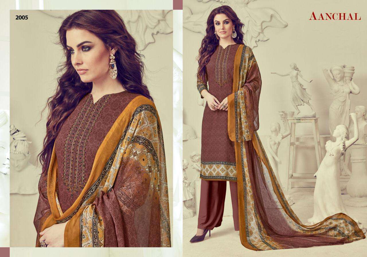 MASTANI VOL-2 BY AANCHAL 2001 TO 2008 SERIES BEAUTIFUL STYLISH SHARARA SUITS FANCY COLORFUL CASUAL WEAR & ETHNIC WEAR & READY TO WEAR CAMBRIC COTTON PRINT WITH EMBROIDERY DRESSES AT WHOLESALE PRICE