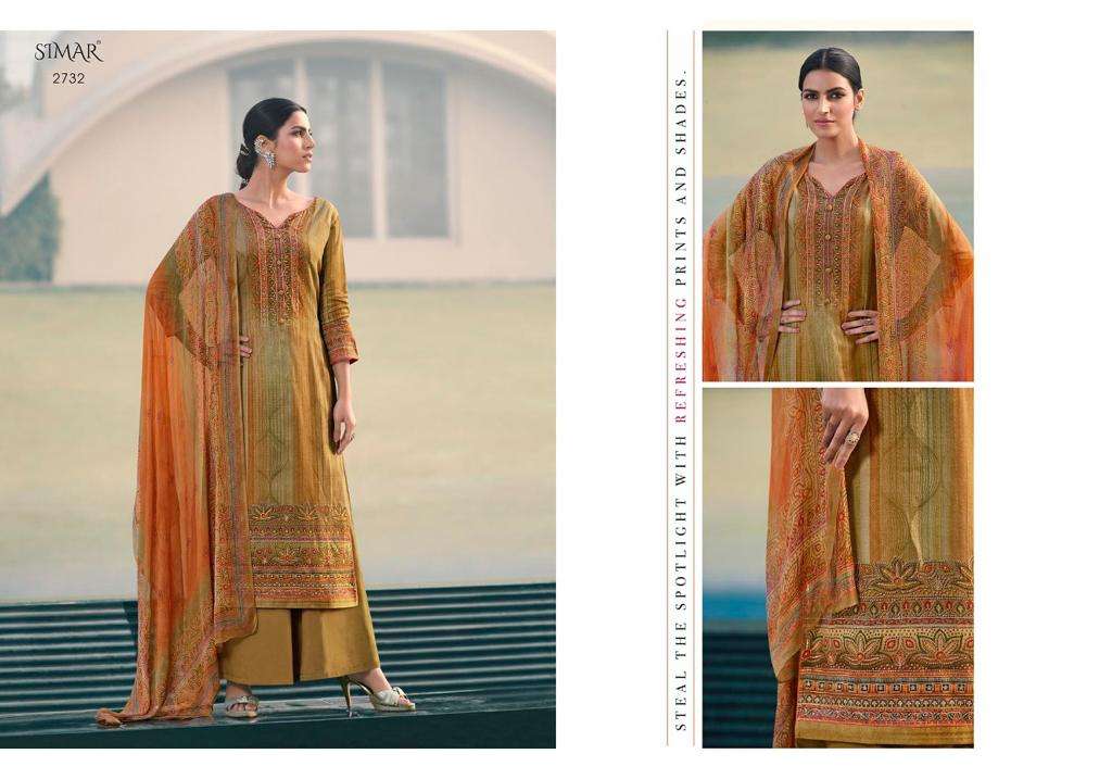 ELA BY GLOSSY 2727 TO 2734 SERIES BEAUTIFUL SUITS COLORFUL STYLISH FANCY CASUAL WEAR & ETHNIC WEAR PURE JAM SATIN DIGITAL PRINT WITH EMBROIDERY WORK DRESSES AT WHOLESALE PRICE