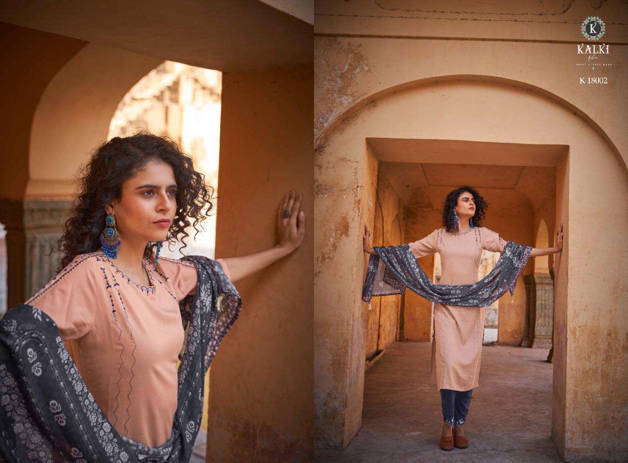 GLACE BY KALKI 18001 TO 18006 SERIES BEAUTIFUL SUITS COLORFUL STYLISH FANCY CASUAL WEAR & ETHNIC WEAR PURE RAYON EMBROIDERED DRESSES AT WHOLESALE PRICE