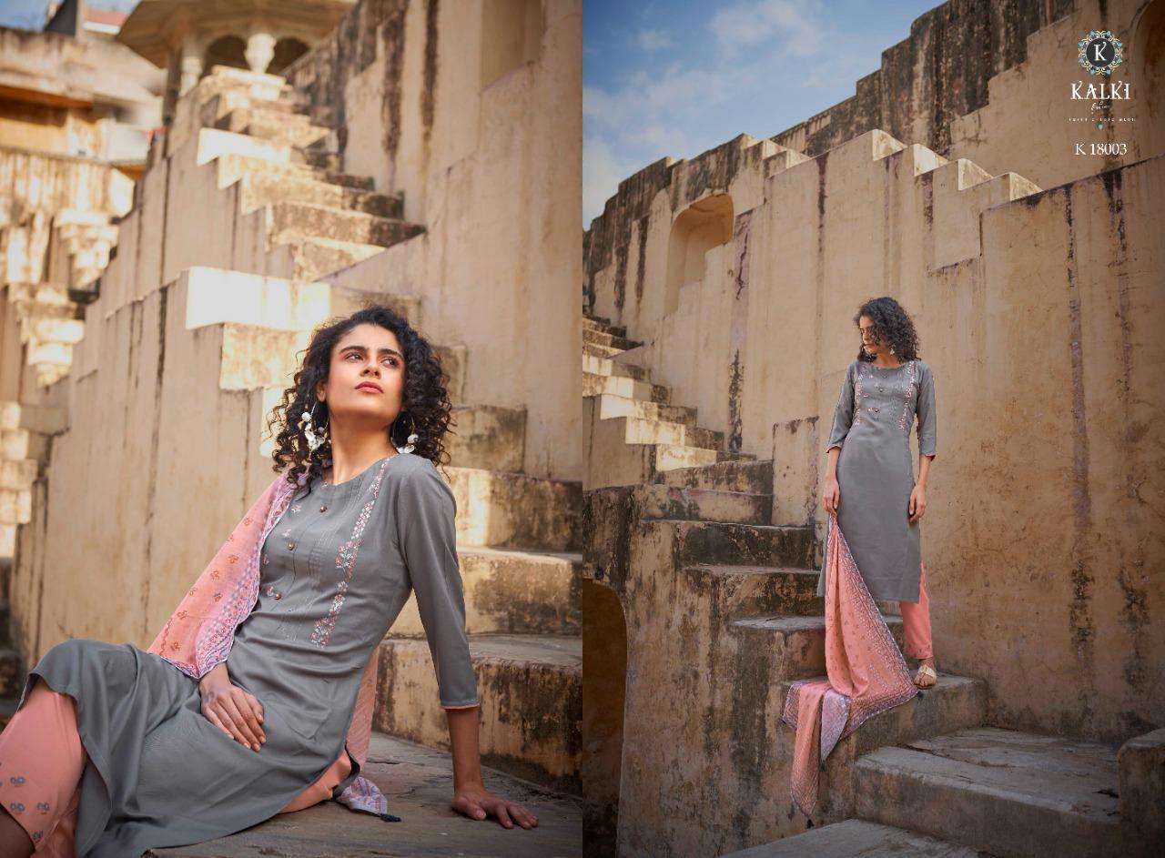 GLACE BY KALKI 18001 TO 18006 SERIES BEAUTIFUL SUITS COLORFUL STYLISH FANCY CASUAL WEAR & ETHNIC WEAR PURE RAYON EMBROIDERED DRESSES AT WHOLESALE PRICE