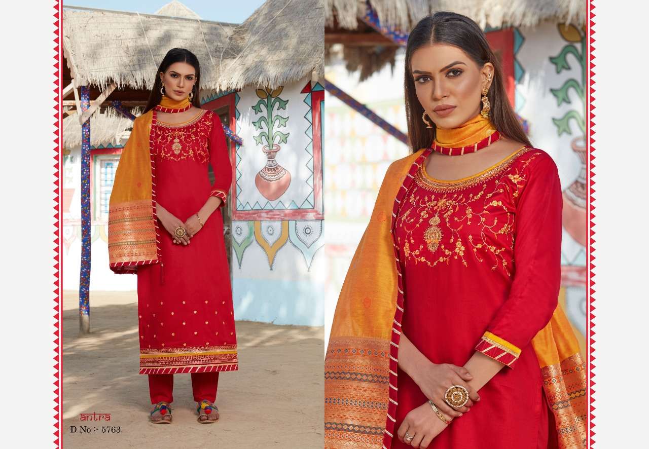 RAJ GHARANA VOL-2 BY KESSI FABRICS 5761 TO 5768 SERIES INDIAN TRADITIONAL WEAR COLLECTION BEAUTIFUL STYLISH FANCY COLORFUL PARTY WEAR & OCCASIONAL WEAR JAM SILK KHATLI WORK AT WHOLESALE PRICE