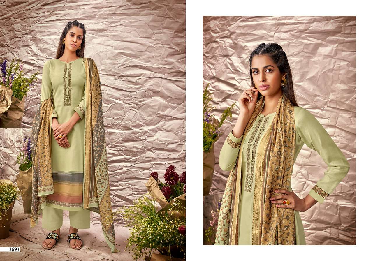KANI WEAR VOL-2 BY PRM TRENDZ 3691 TO 3700 SERIES BEAUTIFUL SUITS COLORFUL STYLISH FANCY CASUAL WEAR & ETHNIC WEAR PURE JAM SILK DIGITAL PRINT WITH WORK DRESSES AT WHOLESALE PRICE