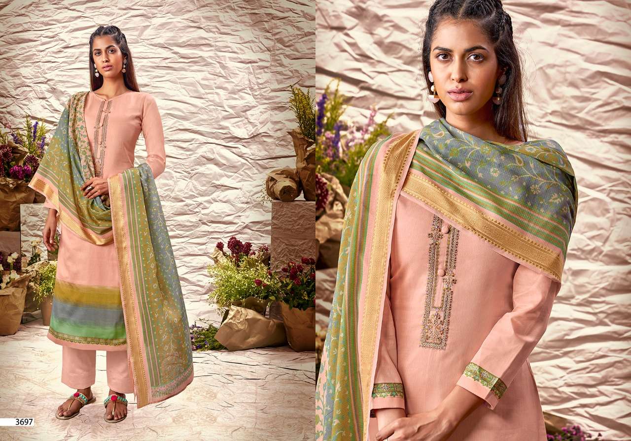 KANI WEAR VOL-2 BY PRM TRENDZ 3691 TO 3700 SERIES BEAUTIFUL SUITS COLORFUL STYLISH FANCY CASUAL WEAR & ETHNIC WEAR PURE JAM SILK DIGITAL PRINT WITH WORK DRESSES AT WHOLESALE PRICE