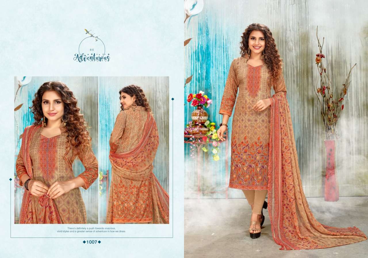 SUHANI BY KESARIYA 1001 TO 1008 SERIES BEAUTIFUL SUITS COLORFUL STYLISH FANCY CASUAL WEAR & ETHNIC WEAR PURE CAMBRIC DIGITAL PRINT WITH WORK DRESSES AT WHOLESALE PRICE