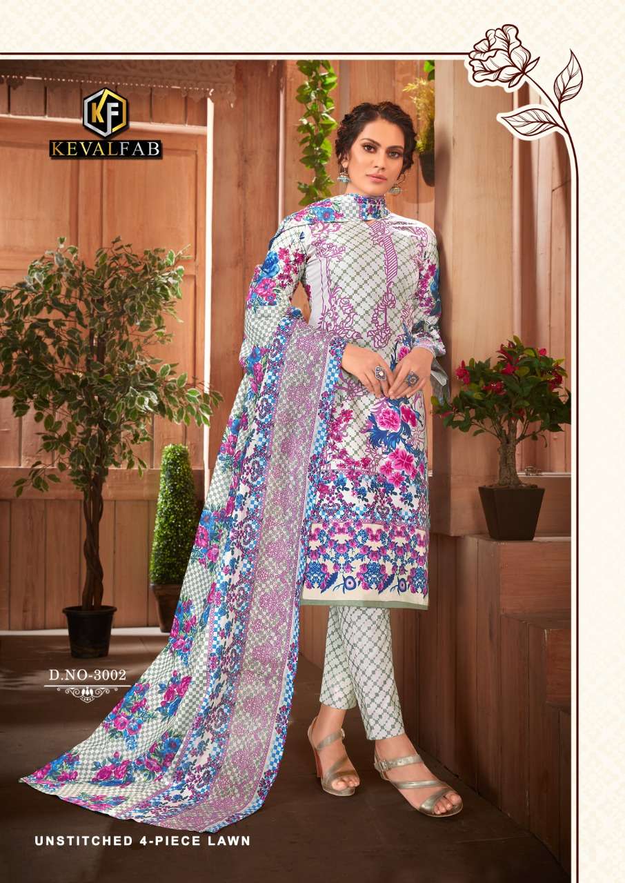 SOBIA NAZIR VOL-3 BY KEVAL FAB 3001 TO 3006 SERIES BEAUTIFUL STYLISH SUITS FANCY COLORFUL CASUAL WEAR & ETHNIC WEAR & READY TO WEAR HEAVY COTTON PRINTED DRESSES AT WHOLESALE PRICE