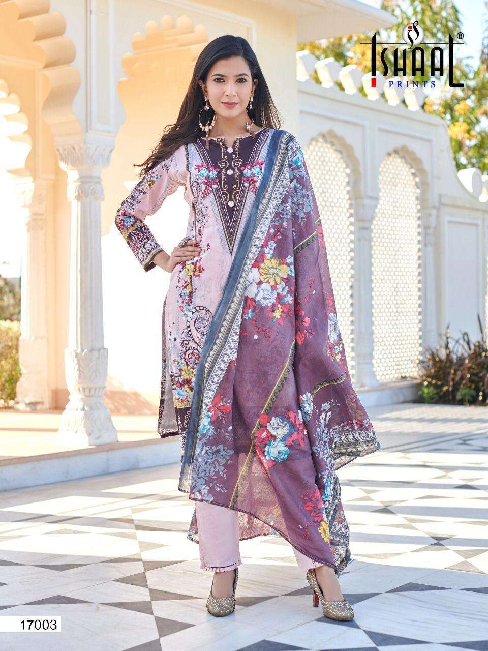 GULMOHAR VOL-17 BY ISHAAL PRINTS 17001 TO 17010 SERIES BEAUTIFUL STYLISH PAKISATNI SUITS FANCY COLORFUL CASUAL WEAR & ETHNIC WEAR & READY TO WEAR PURE LAWN PRINT DRESSES AT WHOLESALE PRICE