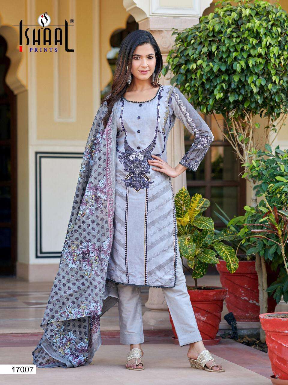 GULMOHAR VOL-17 BY ISHAAL PRINTS 17001 TO 17010 SERIES BEAUTIFUL STYLISH PAKISATNI SUITS FANCY COLORFUL CASUAL WEAR & ETHNIC WEAR & READY TO WEAR PURE LAWN PRINT DRESSES AT WHOLESALE PRICE