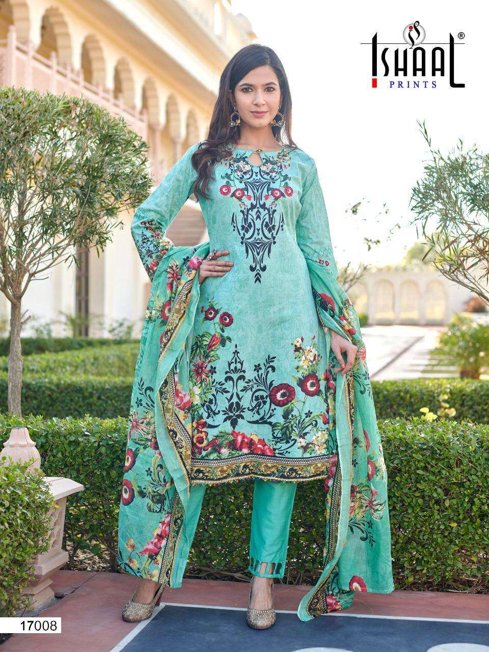 GULMOHAR VOL-17 BY ISHAAL PRINTS 17001 TO 17010 SERIES BEAUTIFUL STYLISH PAKISATNI SUITS FANCY COLORFUL CASUAL WEAR & ETHNIC WEAR & READY TO WEAR PURE LAWN PRINT DRESSES AT WHOLESALE PRICE