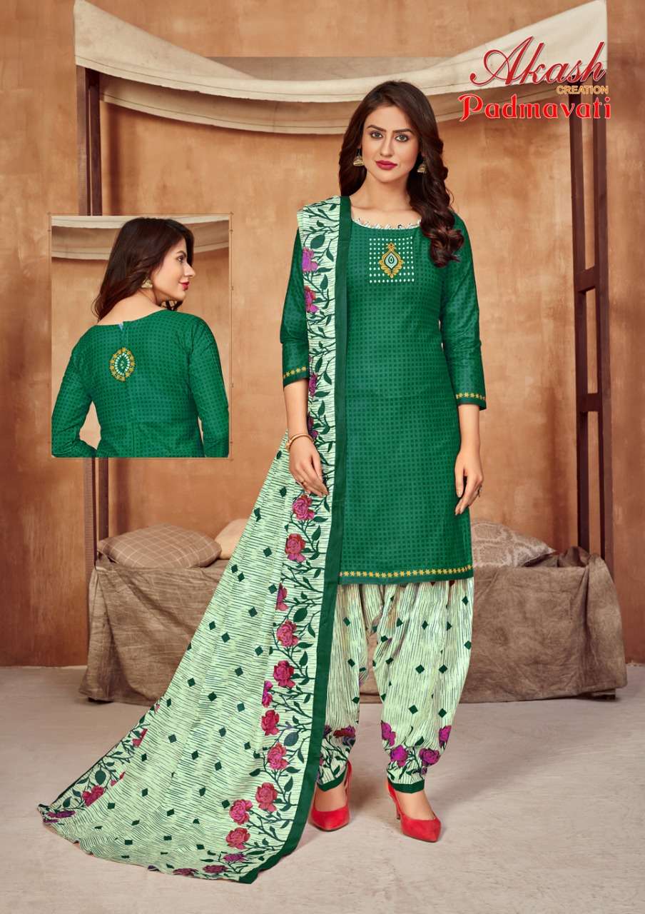PADMAVATI VOL-12 BY AKASH CREATION 12001 TO 12010 SERIES BEAUTIFUL STYLISH SUITS FANCY COLORFUL CASUAL WEAR & ETHNIC WEAR & READY TO WEAR COTTON PRINTED DRESSES AT WHOLESALE PRICE