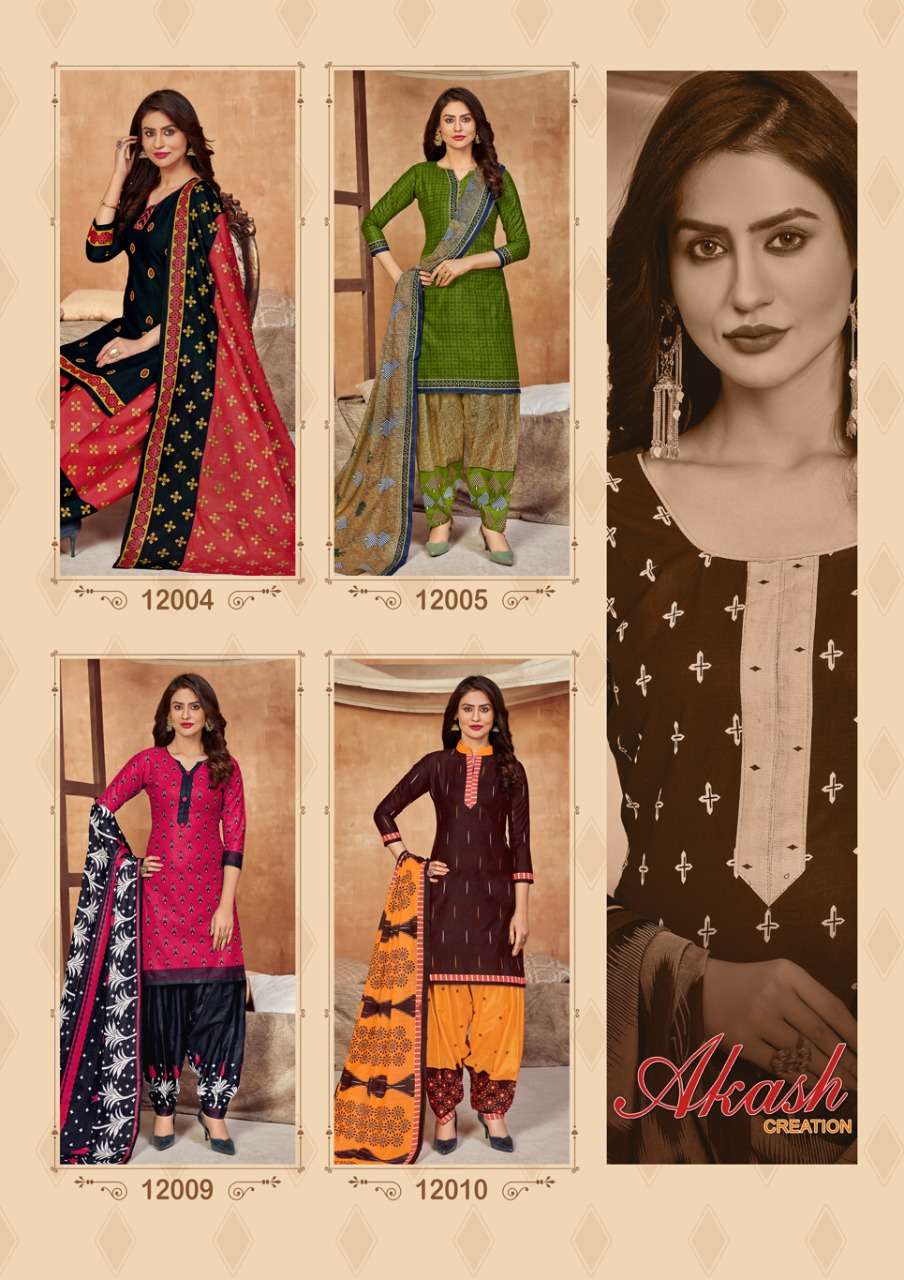 PADMAVATI VOL-12 BY AKASH CREATION 12001 TO 12010 SERIES BEAUTIFUL STYLISH SUITS FANCY COLORFUL CASUAL WEAR & ETHNIC WEAR & READY TO WEAR COTTON PRINTED DRESSES AT WHOLESALE PRICE
