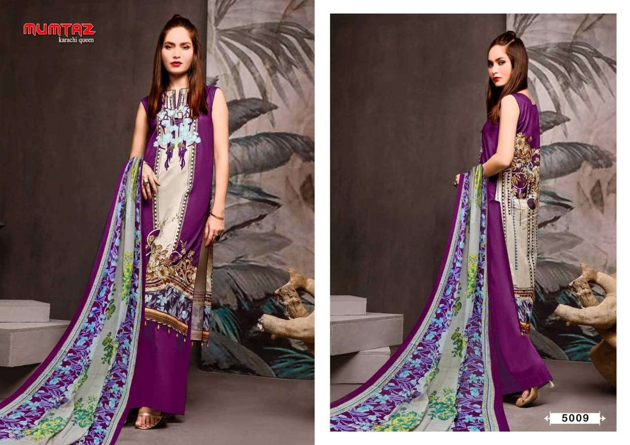 MUMTAZ VOL-5 BY MADHAV FASHION 5001 TO 5010 SERIES INDIAN TRADITIONAL WEAR COLLECTION BEAUTIFUL STYLISH FANCY COLORFUL PARTY WEAR & OCCASIONAL WEAR PURE COTTON PRINT DRESSES AT WHOLESALE PRICE
