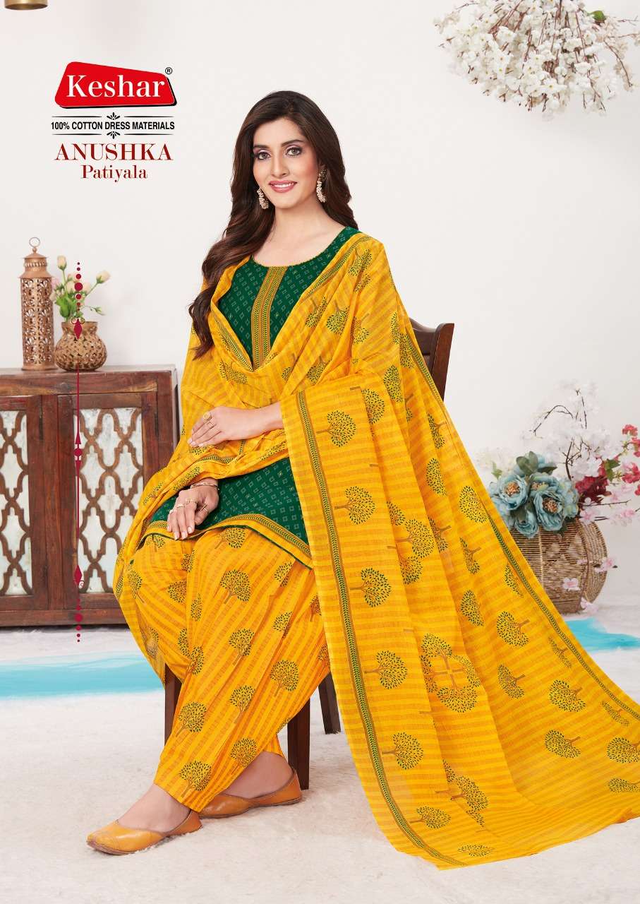 ANUSHKA PATIYALA VOL-6 BY KESHAR 6001 TO 6010 SERIES BEAUTIFUL SUITS STYLISH FANCY COLORFUL CASUAL WEAR & ETHNIC WEAR PURE COTTON DRESSES AT WHOLESALE PRICE