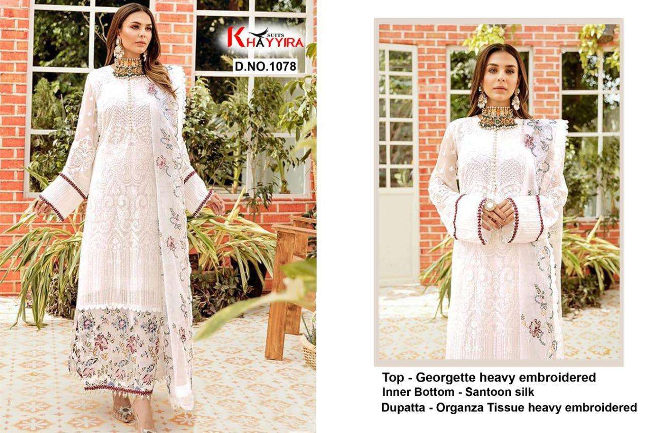 LA FLUER BY KHAYYIRA DESIGNER PAKISTANI SUITS BEAUTIFUL STYLISH FANCY COLORFUL PARTY WEAR & OCCASIONAL WEAR GEORGETTE EMBROIDERY DRESSES AT WHOLESALE PRICE