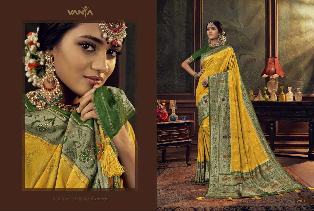 VANYA VOL-19 BY VANYA 2901 TO 2911 SERIES INDIAN TRADITIONAL WEAR COLLECTION BEAUTIFUL STYLISH FANCY COLORFUL PARTY WEAR & OCCASIONAL WEAR SILK SAREES AT WHOLESALE PRICE