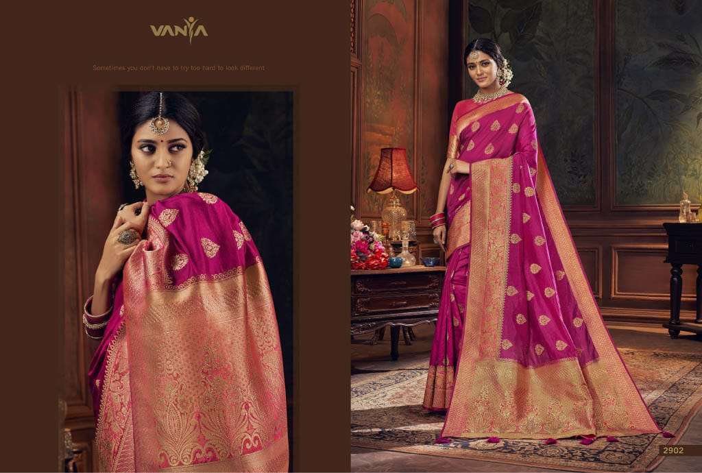 VANYA VOL-19 BY VANYA 2901 TO 2911 SERIES INDIAN TRADITIONAL WEAR COLLECTION BEAUTIFUL STYLISH FANCY COLORFUL PARTY WEAR & OCCASIONAL WEAR SILK SAREES AT WHOLESALE PRICE