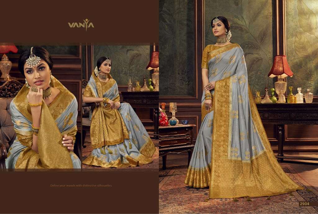 VANYA VOL-19 BY VANYA 2901 TO 2911 SERIES INDIAN TRADITIONAL WEAR COLLECTION BEAUTIFUL STYLISH FANCY COLORFUL PARTY WEAR & OCCASIONAL WEAR SILK SAREES AT WHOLESALE PRICE