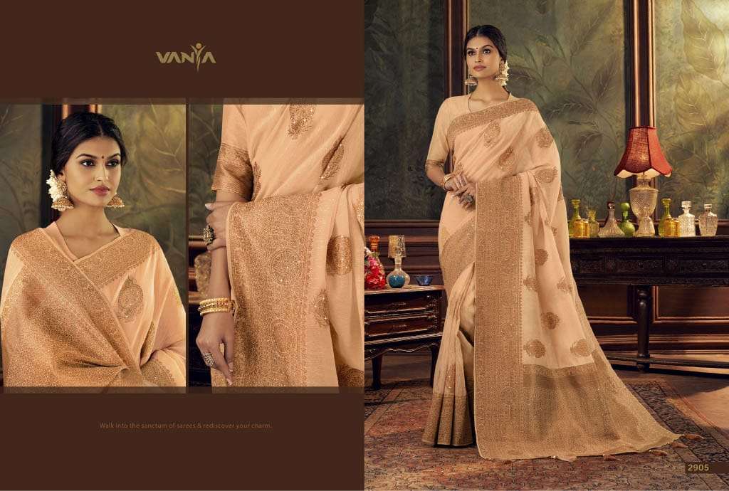 VANYA VOL-19 BY VANYA 2901 TO 2911 SERIES INDIAN TRADITIONAL WEAR COLLECTION BEAUTIFUL STYLISH FANCY COLORFUL PARTY WEAR & OCCASIONAL WEAR SILK SAREES AT WHOLESALE PRICE