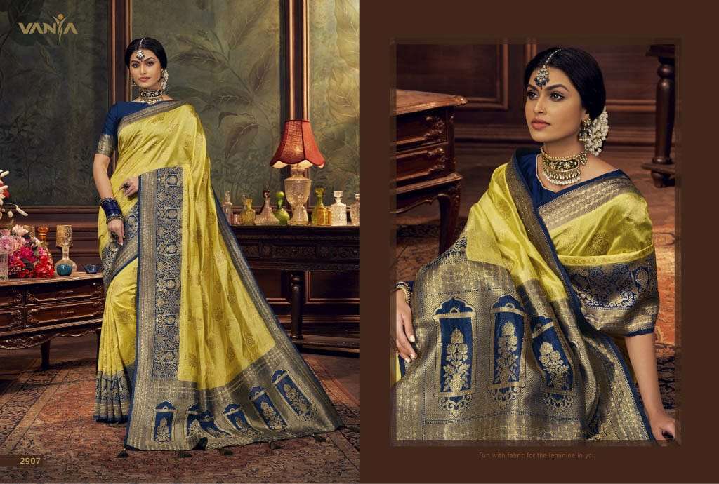 VANYA VOL-19 BY VANYA 2901 TO 2911 SERIES INDIAN TRADITIONAL WEAR COLLECTION BEAUTIFUL STYLISH FANCY COLORFUL PARTY WEAR & OCCASIONAL WEAR SILK SAREES AT WHOLESALE PRICE