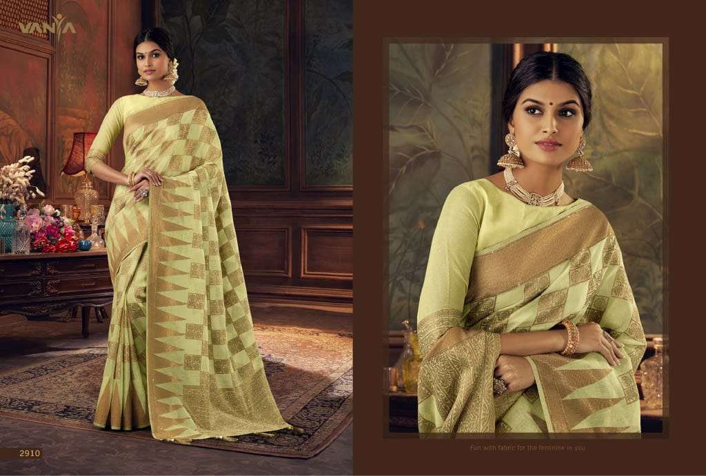 VANYA VOL-19 BY VANYA 2901 TO 2911 SERIES INDIAN TRADITIONAL WEAR COLLECTION BEAUTIFUL STYLISH FANCY COLORFUL PARTY WEAR & OCCASIONAL WEAR SILK SAREES AT WHOLESALE PRICE