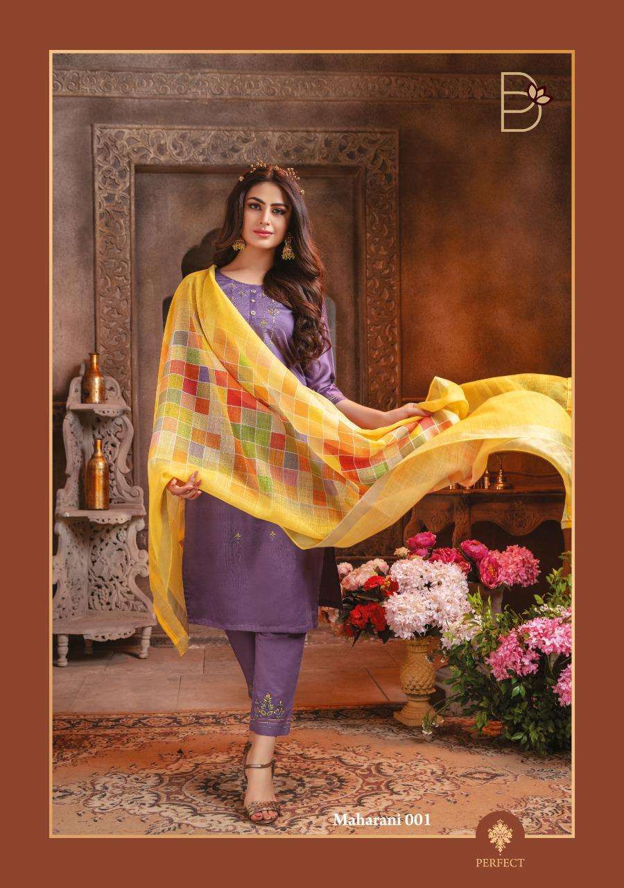 MAHARANI BY BENBAA 001 TO 008 SERIES BEAUTIFUL SUITS COLORFUL STYLISH FANCY CASUAL WEAR & ETHNIC WEAR CHANDERI SILK WITH THREAD WORK DRESSES AT WHOLESALE PRICE
