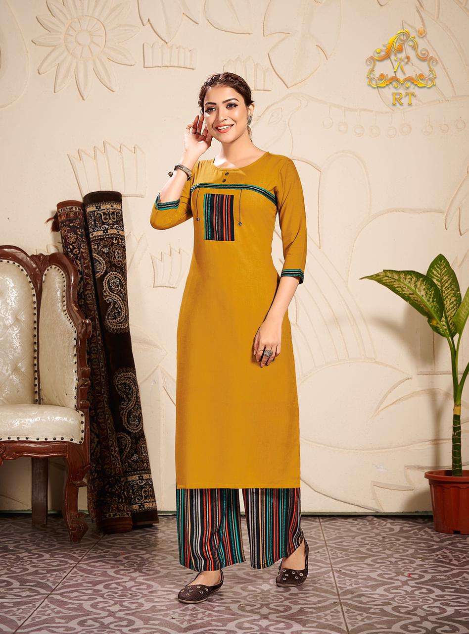 PLAZZO QUEEN VOL-10 BY RT 4055 TO 4060 SERIES DESIGNER STYLISH FANCY COLORFUL BEAUTIFUL PARTY WEAR & ETHNIC WEAR COLLECTION RAYON EMBROIDERY KURTIS WITH BOTTOM AT WHOLESALE PRICE