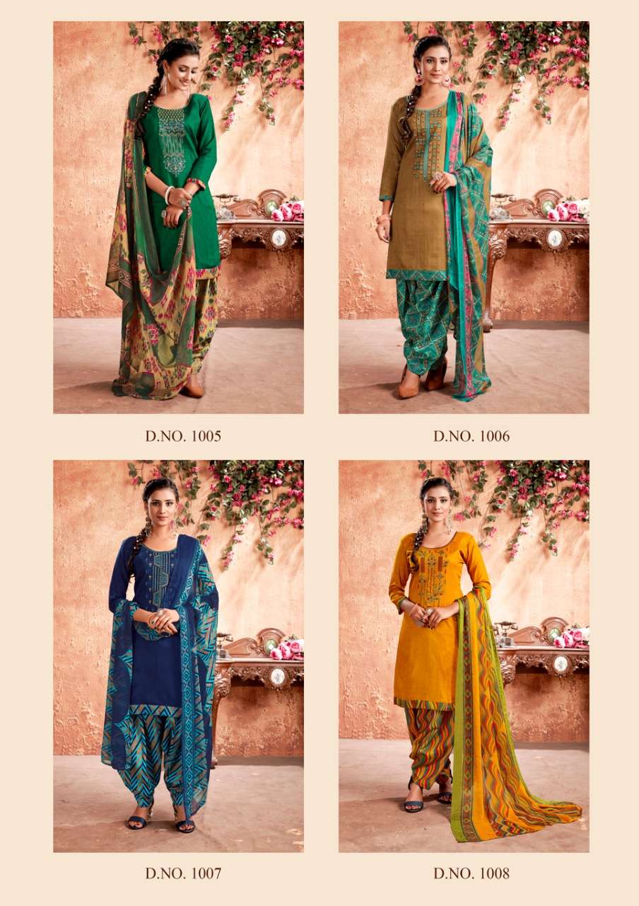 MEHAR BY KESARIYA 1001 TO 1008 SERIES BEAUTIFUL SUITS COLORFUL STYLISH FANCY CASUAL WEAR & ETHNIC WEAR PURE JAM COTTON DIGITAL PRINT WITH EMBROIDERY WORK DRESSES AT WHOLESALE PRICE