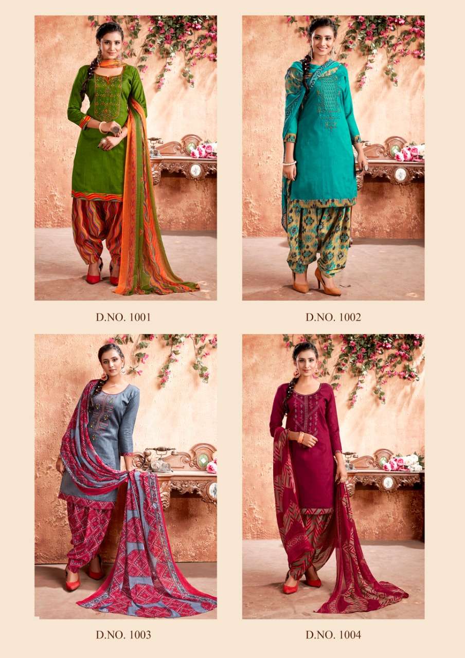 MEHAR BY KESARIYA 1001 TO 1008 SERIES BEAUTIFUL SUITS COLORFUL STYLISH FANCY CASUAL WEAR & ETHNIC WEAR PURE JAM COTTON DIGITAL PRINT WITH EMBROIDERY WORK DRESSES AT WHOLESALE PRICE