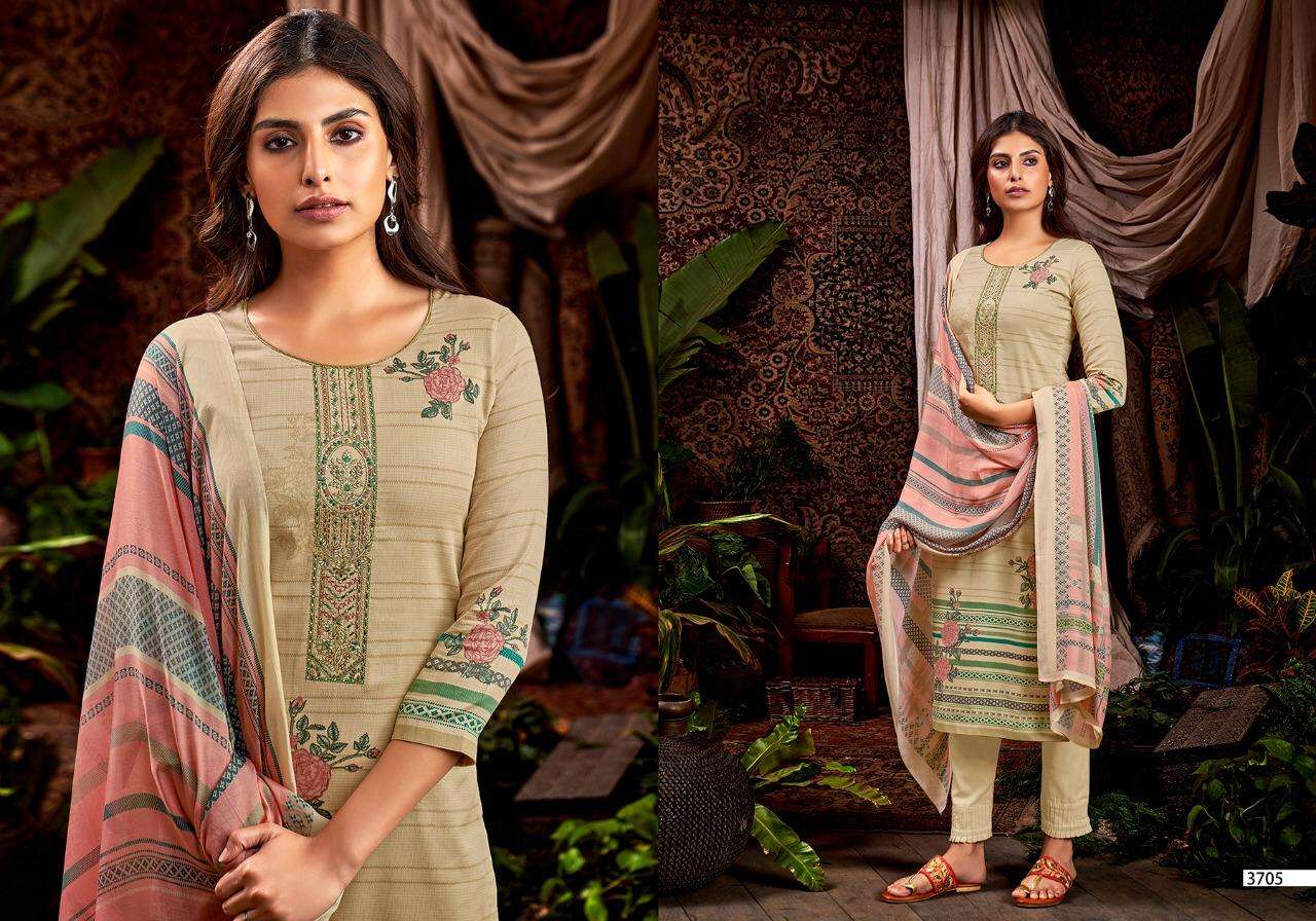 ALENA BY SANNA FASHION 3701 TO 3710 SERIES BEAUTIFUL SUITS COLORFUL STYLISH FANCY CASUAL WEAR & ETHNIC WEAR PURE JAM SILK DIGITAL PRINT WITH FANCY WORK DRESSES AT WHOLESALE PRICE