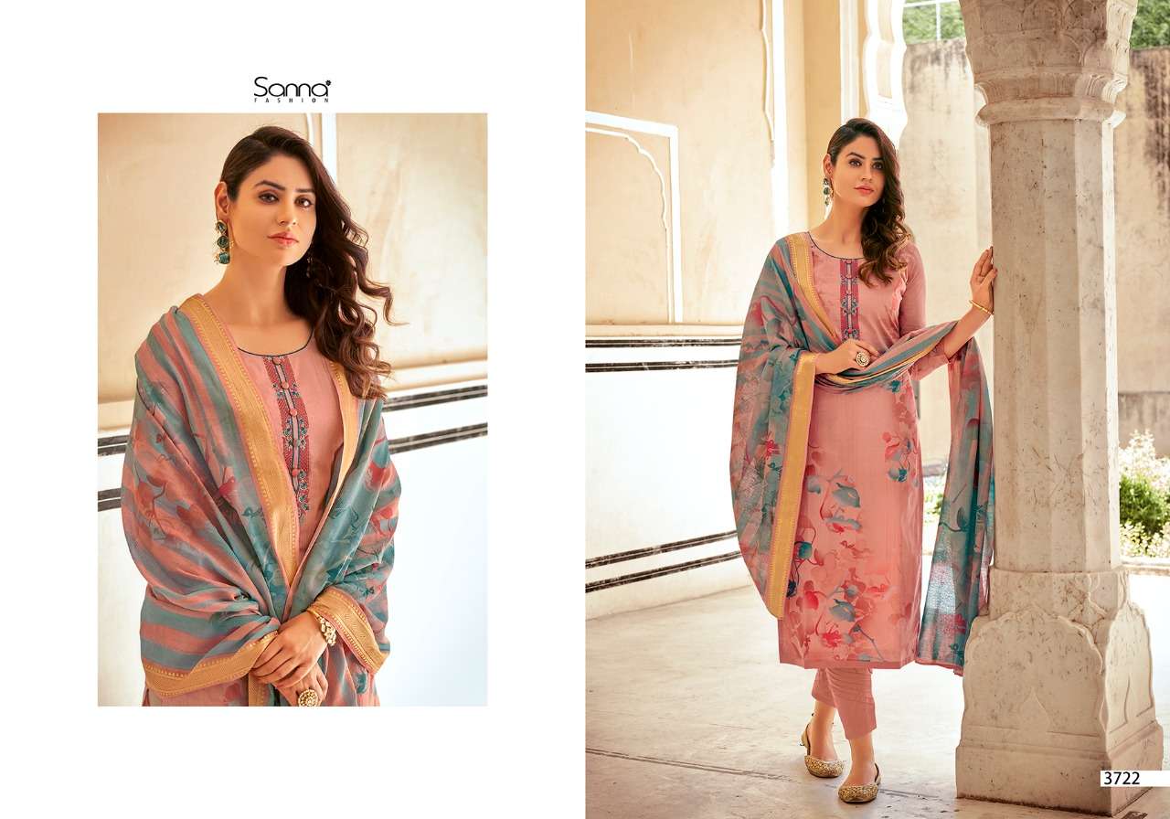 ARIANA BY SANNA FASHION 3721 TO 3730 SERIES BEAUTIFUL SUITS COLORFUL STYLISH FANCY CASUAL WEAR & ETHNIC WEAR PURE COTTON LAWN DIGITAL PRINT WITH FANCY WORK DRESSES AT WHOLESALE PRICE