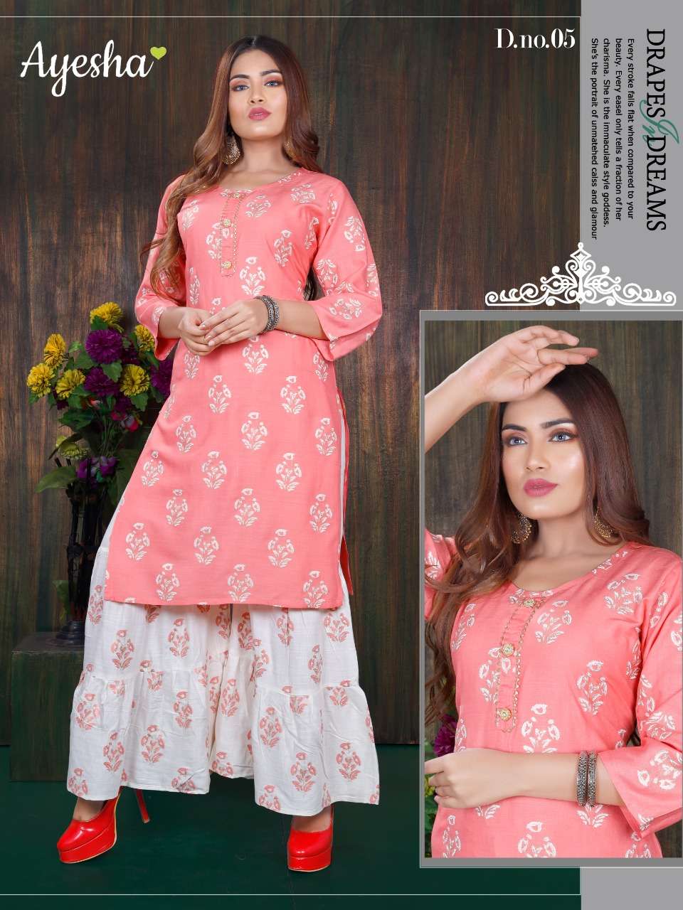 BHAVYA BY AYESHA 01 TO 08 SERIES DESIGNER STYLISH FANCY COLORFUL BEAUTIFUL PARTY WEAR & ETHNIC WEAR COLLECTION RAYON SLUB PRINT KURTIS WITH BOTTOM AT WHOLESALE PRICE