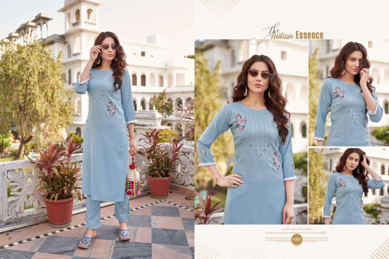 NAMYA VOL-1 BY KAJRI STYLE 1001 TO 1008 SERIES DESIGNER STYLISH FANCY COLORFUL BEAUTIFUL PARTY WEAR & ETHNIC WEAR COLLECTION HEAVY RUBY SLUB WITH WORK KURTIS WITH BOTTOM AT WHOLESALE PRICE