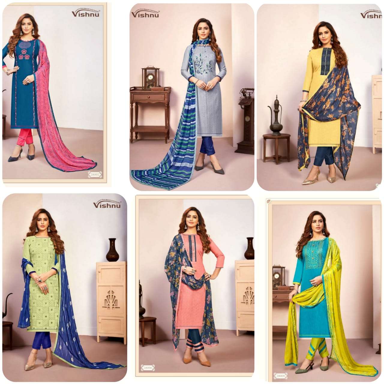 DERMY COOL VOL-16 BY VISHNU IMPEX 28001 TO 28010 SERIES BEAUTIFUL SUITS COLORFUL STYLISH FANCY CASUAL WEAR & ETHNIC WEAR PURE COTTON DRESSES AT WHOLESALE PRICE