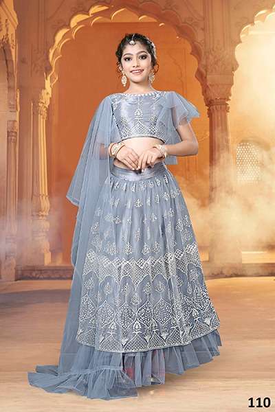 ARADHNA BY FASHID WHOLESALE 101 TO 112 SERIES BEAUTIFUL COLORFUL FANCY WEDDING COLLECTION OCCASIONAL WEAR & PARTY WEAR NET LEHENGAS AT WHOLESALE PRICE