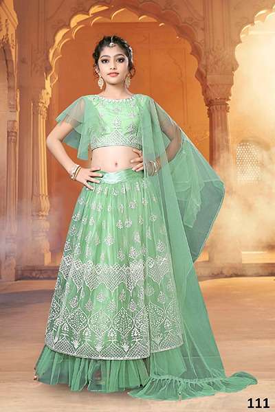 ARADHNA BY FASHID WHOLESALE 101 TO 112 SERIES BEAUTIFUL COLORFUL FANCY WEDDING COLLECTION OCCASIONAL WEAR & PARTY WEAR NET LEHENGAS AT WHOLESALE PRICE