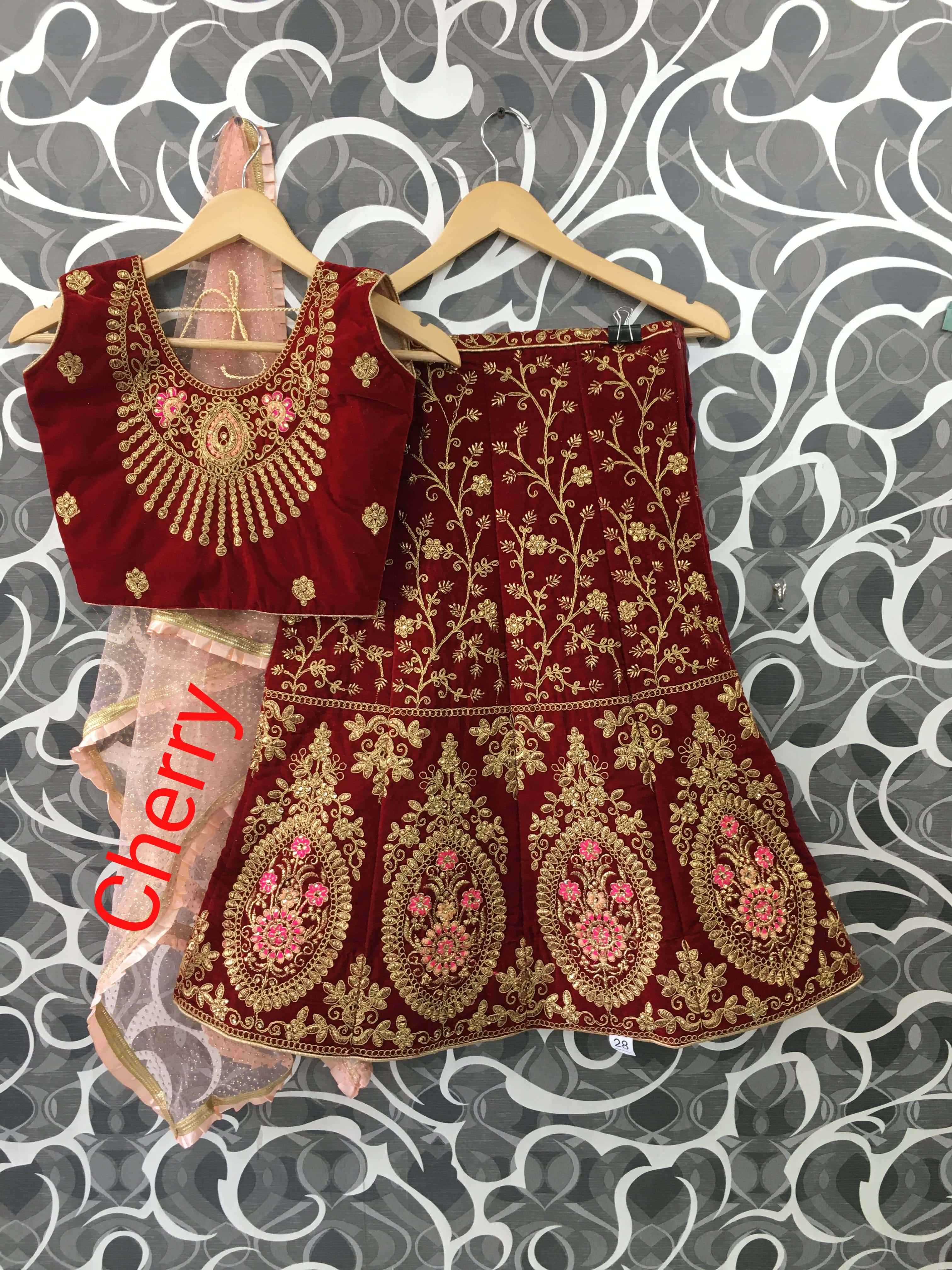 KIDS LEHENGA BY FASHID WHOLESALE 01 TO 06 SERIES BEAUTIFUL COLORFUL FANCY WEDDING COLLECTION OCCASIONAL WEAR & PARTY WEAR VELVET LEHENGAS AT WHOLESALE PRICE