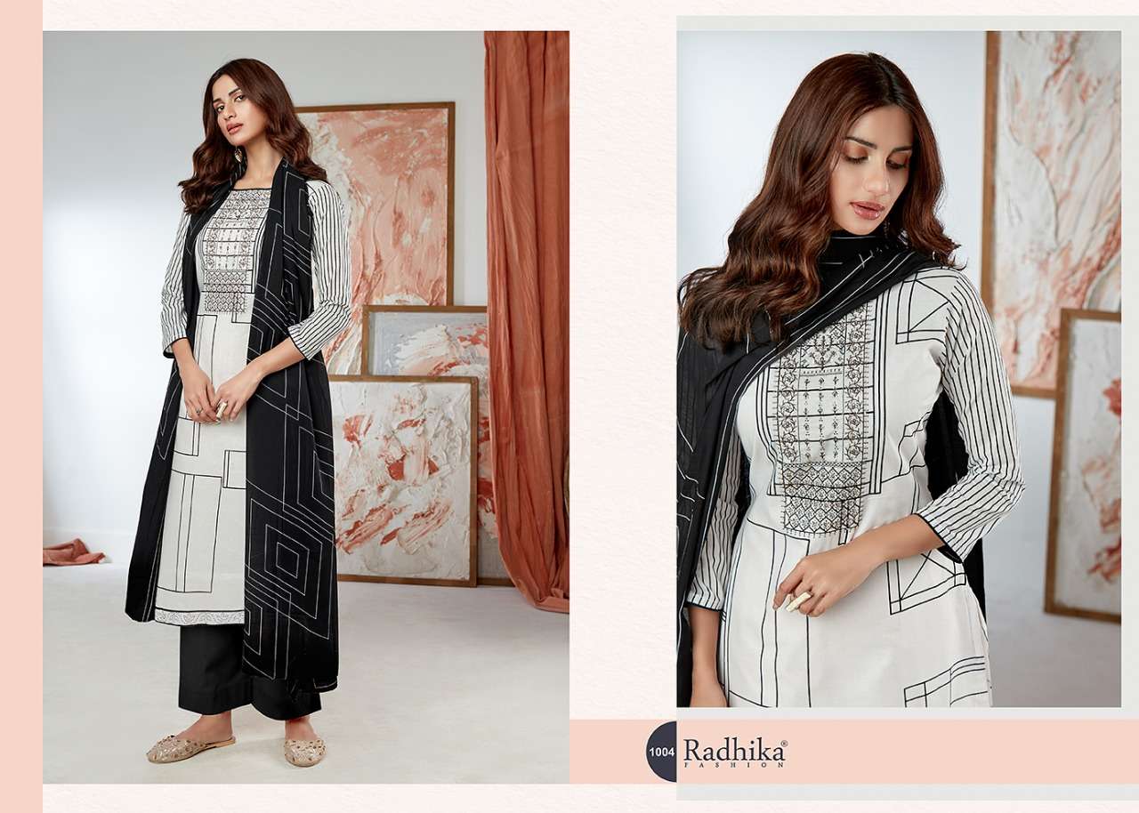 EMILY BY AZARA 1001 TO 1008 SERIES BEAUTIFUL SUITS COLORFUL STYLISH FANCY CASUAL WEAR & ETHNIC WEAR PURE CAMBRIC COTTON PRINT WITH EMBROIDERY WORK DRESSES AT WHOLESALE PRICE