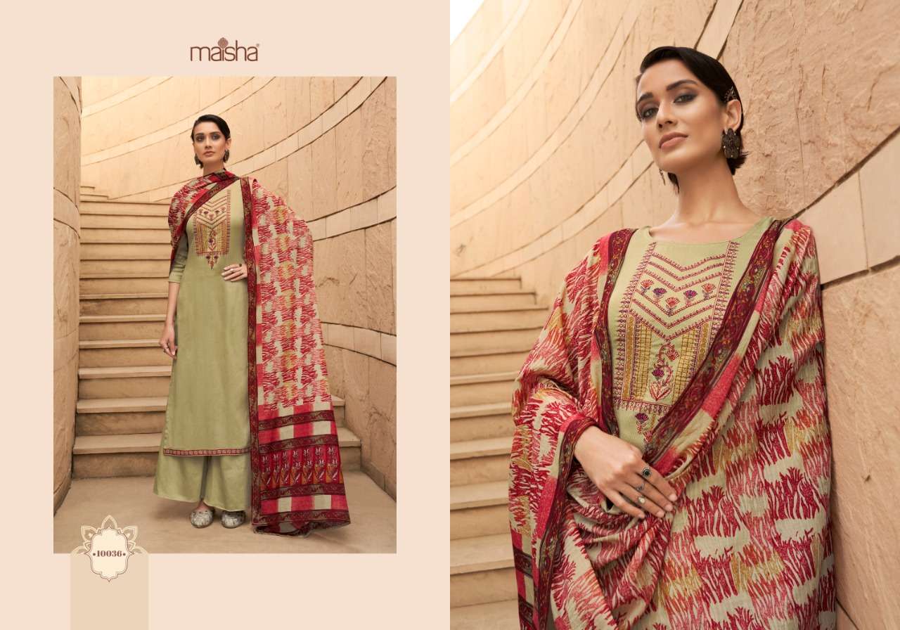 Ikaya By Maisha 10031 To 10038 Series Beautiful Suits Colorful Stylish Fancy Casual Wear & Ethnic Wear Pure Cotton Print With Embroidery Dresses At Wholesale Price