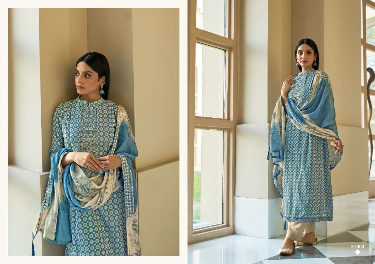 ZARINA BY ANKIT TEXTILE 51001 TO 51010 SERIES BEAUTIFUL SUITS COLORFUL STYLISH FANCY CASUAL WEAR & ETHNIC WEAR PURE LAWN COTTON DIGITAL PRINT WITH EMBROIDERY WORK DRESSES AT WHOLESALE PRICE