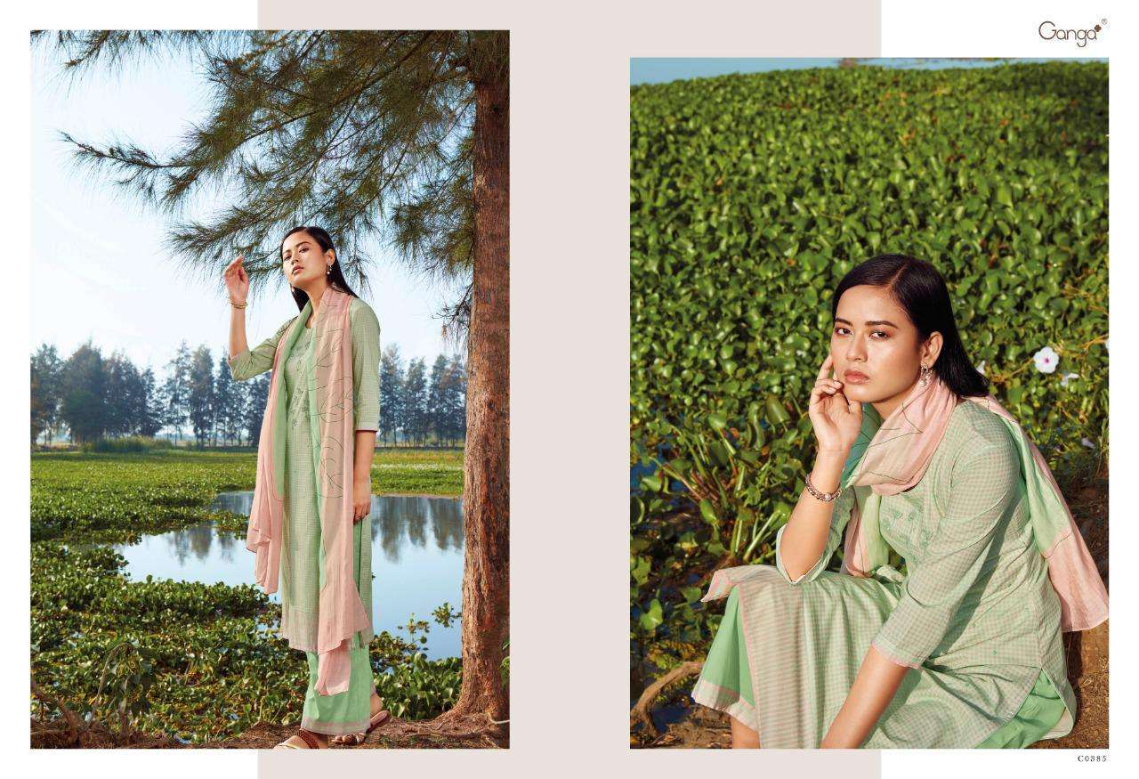 SADIRA BY GANGA FASHION 0385 TO 0390 SERIES BEAUTIFUL SUITS COLORFUL STYLISH FANCY CASUAL WEAR & ETHNIC WEAR SUPERIOR COTTON PRINT WITH EMBROIDERY DRESSES AT WHOLESALE PRICE