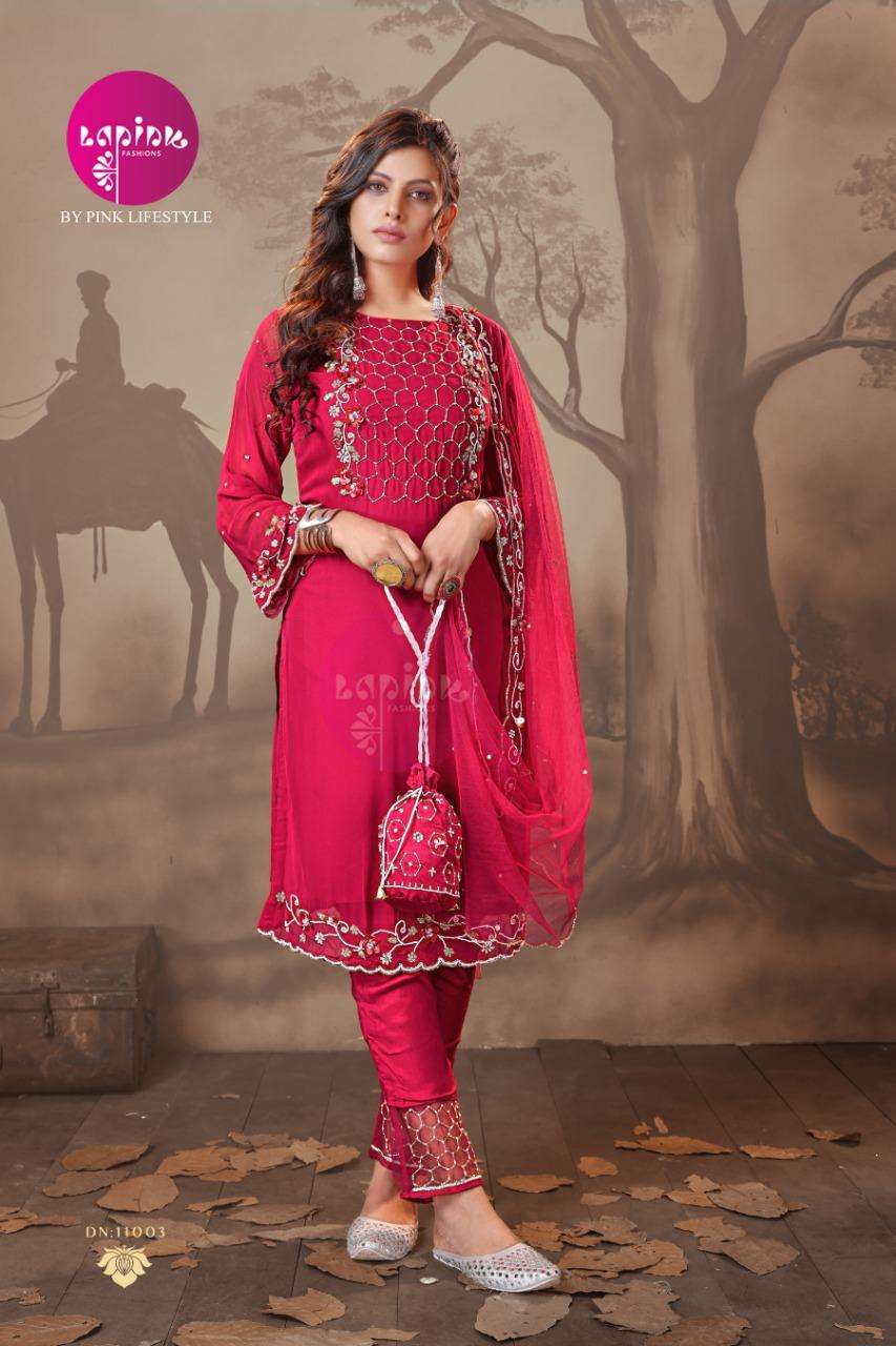 PINK LIFESTYLE BY LAPINK 11001 TO 11004 SERIES BEAUTIFUL SUITS COLORFUL STYLISH FANCY CASUAL WEAR & ETHNIC WEAR FANCY DRESSES AT WHOLESALE PRICE