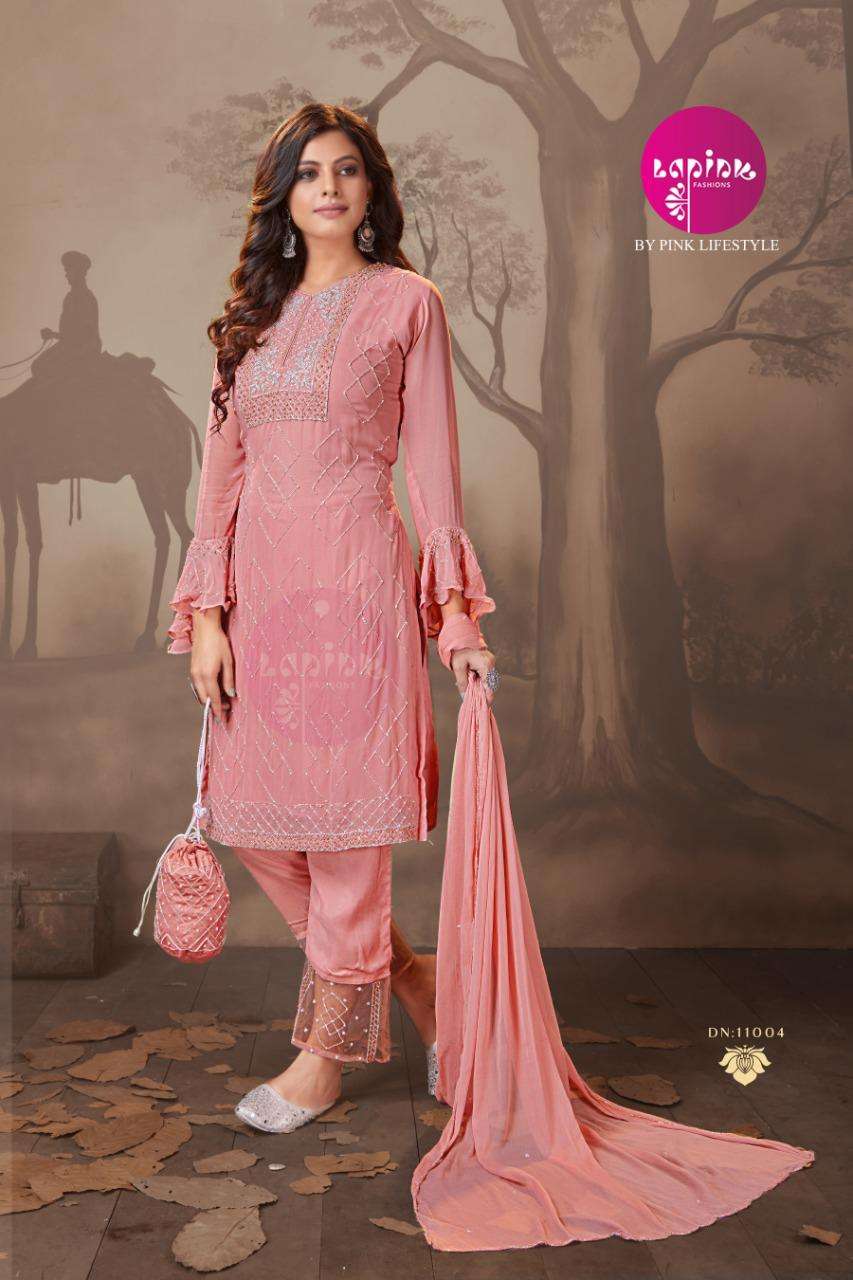 PINK LIFESTYLE BY LAPINK 11001 TO 11004 SERIES BEAUTIFUL SUITS COLORFUL STYLISH FANCY CASUAL WEAR & ETHNIC WEAR FANCY DRESSES AT WHOLESALE PRICE
